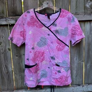 Heart Scrub Top sz. M